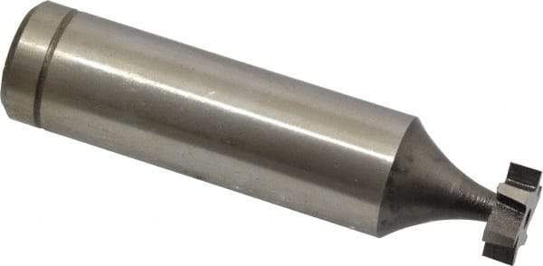 Made in USA - 3/8" Diam x 1/8" Face Width, Cobalt, 6 Teeth, Shank Connection Woodruff Keyseat Cutter - Uncoated, 2-1/8" OAL x 1/2" Shank, Staggered Teeth, ANSI 403, Old Standard 213 - Apex Tool & Supply