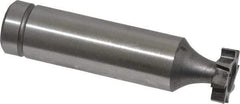 Made in USA - 1/2" Diam x 1/8" Face Width, Cobalt, 8 Teeth, Shank Connection Woodruff Keyseat Cutter - Uncoated, 2-1/8" OAL x 1/2" Shank, Staggered Teeth, ANSI 404, Old Standard 3 - Apex Tool & Supply