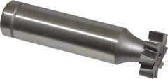 Made in USA - 5/8" Diam x 3/16" Face Width, Cobalt, 8 Teeth, Shank Connection Woodruff Keyseat Cutter - Uncoated, 2-3/16" OAL x 1/2" Shank, Staggered Teeth, ANSI 605, Old Standard 61 - Apex Tool & Supply