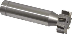 Made in USA - 3/4" Diam x 1/4" Face Width, Cobalt, 8 Teeth, Shank Connection Woodruff Keyseat Cutter - Uncoated, 2-1/4" OAL x 1/2" Shank, Staggered Teeth, ANSI 806, Old Standard 91 - Apex Tool & Supply