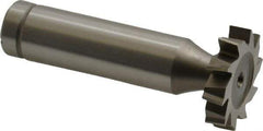 Made in USA - 7/8" Diam x 3/16" Face Width, Cobalt, 10 Teeth, Shank Connection Woodruff Keyseat Cutter - Uncoated, 2-3/16" OAL x 1/2" Shank, Staggered Teeth, ANSI 607, Old Standard 11 - Apex Tool & Supply