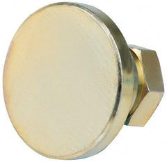 Gibraltar - 3750 Lb Capacity, 3/8-16 Thread, 7/8" OAL, Zinc Stud, Tapped Pivotal Socket Mount Leveling Mount - 1-1/4" Base Diam, Zinc Pad, 5/8" Hex - Apex Tool & Supply