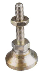 Gibraltar - 10-32 Bolt Thread, Studded Pivotal Stud Mount Leveling Pad & Mount - 150 Max Lb Capacity, 3/4" Base Diam - Apex Tool & Supply