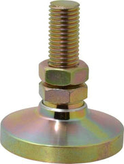 Gibraltar - 3/4-10 Bolt Thread, Studded Pivotal Stud Mount Leveling Pad & Mount - 7,400 Max Lb Capacity, 3" Base Diam - Apex Tool & Supply