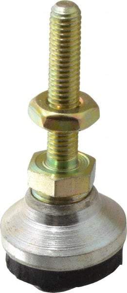 Gibraltar - 10-32 Bolt Thread, Studded Pivotal Stud Mount Leveling Pad & Mount - 150 Max Lb Capacity, 3/4" Base Diam - Apex Tool & Supply