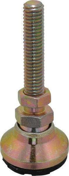 Gibraltar - 3/8-16 Bolt Thread, Studded Pivotal Stud Mount Leveling Pad & Mount - 300 Max Lb Capacity, 1-1/4" Base Diam - Apex Tool & Supply