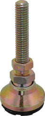 Gibraltar - 3/8-16 Bolt Thread, Studded Pivotal Stud Mount Leveling Pad & Mount - 300 Max Lb Capacity, 1-1/4" Base Diam - Apex Tool & Supply