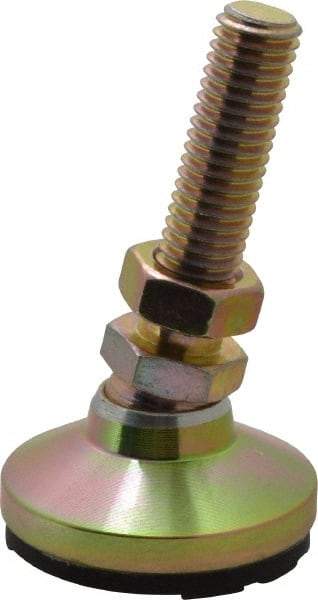 Gibraltar - 1/2-13 Bolt Thread, Studded Pivotal Stud Mount Leveling Pad & Mount - 700 Max Lb Capacity, 1-7/8" Base Diam - Apex Tool & Supply