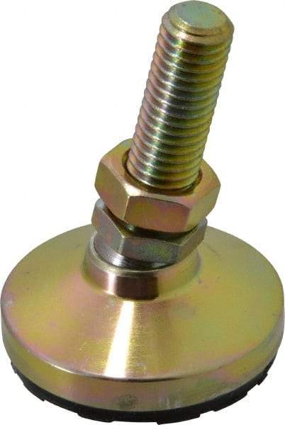 Gibraltar - 5/8-11 Bolt Thread, Studded Pivotal Stud Mount Leveling Pad & Mount - 1,200 Max Lb Capacity, 2-1/2" Base Diam - Apex Tool & Supply