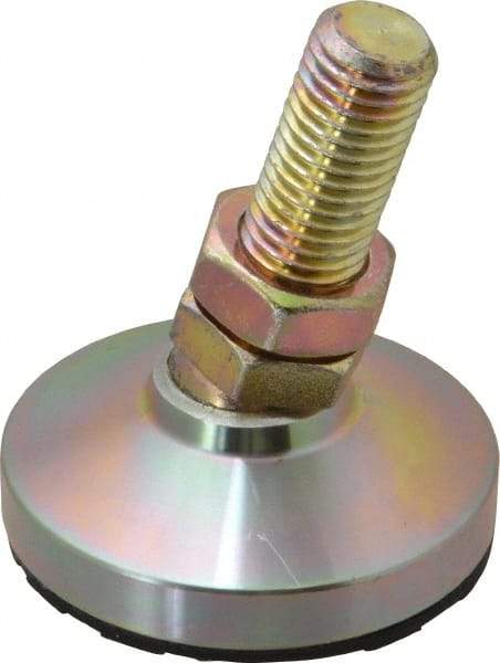 Gibraltar - 3/4-10 Bolt Thread, Studded Pivotal Stud Mount Leveling Pad & Mount - 1,800 Max Lb Capacity, 3" Base Diam - Apex Tool & Supply