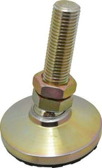 Gibraltar - 1-8 Bolt Thread, Studded Pivotal Stud Mount Leveling Pad & Mount - 2,000 Max Lb Capacity, 4" Base Diam - Apex Tool & Supply