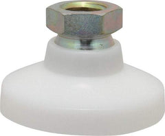 Gibraltar - 700 Lb Capacity, 1/2-13 Thread, 1-1/8" OAL, Steel Stud, Tapped Pivotal Socket Mount Leveling Mount - 1-7/8" Base Diam, Steel Pad, 3/4" Hex - Apex Tool & Supply