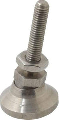 Gibraltar - 10-32 Bolt Thread, Studded Pivotal Stud Mount Leveling Pad & Mount - 700 Max Lb Capacity, 3/4" Base Diam - Apex Tool & Supply