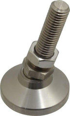 Gibraltar - 1/2-13 Bolt Thread, Studded Pivotal Stud Mount Leveling Pad & Mount - 5,000 Max Lb Capacity, 1-7/8" Base Diam - Apex Tool & Supply