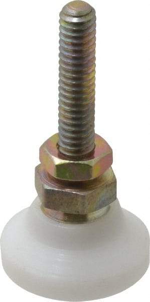 Gibraltar - 1/4-20 Bolt Thread, Studded Pivotal Stud Mount Leveling Pad & Mount - 200 Max Lb Capacity, 1" Base Diam - Apex Tool & Supply