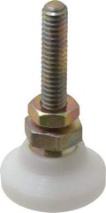 Gibraltar - 1/4-20 Bolt Thread, Studded Pivotal Stud Mount Leveling Pad & Mount - 200 Max Lb Capacity, 1" Base Diam - Apex Tool & Supply
