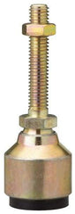 Gibraltar - 2710 Lb Capacity, 1-1/4-7 Thread, 6-7/8" OAL, Zinc Stud, Studded Socket Mount Leveling Mount - 4" Stud Length, 6" Base Diam, Zinc Pad, 1-7/8" Hex - Apex Tool & Supply