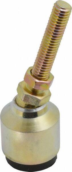 Gibraltar - 100 Lb Capacity, 3/8-16 Thread, 3-1/2" OAL, Zinc Stud, Studded Socket Mount Leveling Mount - 2" Stud Length, 1-1/4" Base Diam, Zinc Pad, 5/8" Hex - Apex Tool & Supply