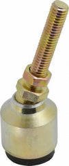 Gibraltar - 100 Lb Capacity, 3/8-16 Thread, 3-1/2" OAL, Zinc Stud, Studded Socket Mount Leveling Mount - 2" Stud Length, 1-1/4" Base Diam, Zinc Pad, 5/8" Hex - Apex Tool & Supply