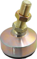 Gibraltar - 650 Lb Capacity, 3/4-10 Thread, 4-1/8" OAL, Zinc Stud, Studded Socket Mount Leveling Mount - 2" Stud Length, 3" Base Diam, Zinc Pad, 1-1/16" Hex - Apex Tool & Supply