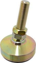 Gibraltar - 1180 Lb Capacity, 1-8 Thread, 6" OAL, Zinc Stud, Studded Socket Mount Leveling Mount - 3-1/2" Stud Length, 4" Base Diam, Zinc Pad, 1-3/8" Hex - Apex Tool & Supply