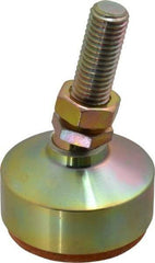 Gibraltar - 4400 Lb Capacity, 5/8-11 Thread, 3-7/8" OAL, Zinc Stud, Studded Socket Mount Leveling Mount - 2" Stud Length, 2-1/2" Base Diam, Zinc Pad, 7/8" Hex - Apex Tool & Supply