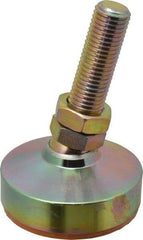 Gibraltar - 11800 Lb Capacity, 1-8 Thread, 6" OAL, Zinc Stud, Studded Socket Mount Leveling Mount - 3-1/2" Stud Length, 4" Base Diam, Zinc Pad, 1-3/8" Hex - Apex Tool & Supply