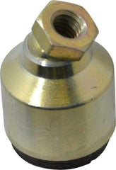 Gibraltar - 50 Lb Capacity, 3/8-16 Thread, 1-1/2" OAL, Zinc Stud, Tapped Socket Mount Leveling Pad - 1-1/4" Base Diam, Zinc Pad, 5/8" Hex - Apex Tool & Supply