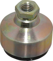 Gibraltar - 120 Lb Capacity, 1/2-13 Thread, 1-3/4" OAL, Zinc Stud, Tapped Socket Mount Leveling Pad - 1-7/8" Base Diam, Zinc Pad, 3/4" Hex - Apex Tool & Supply