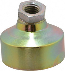 Gibraltar - 2400 Lb Capacity, 1/2-13 Thread, 1-3/4" OAL, Zinc Stud, Tapped Socket Mount Leveling Pad - 1-7/8" Base Diam, Zinc Pad, 3/4" Hex - Apex Tool & Supply