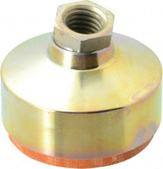 Gibraltar - 4400 Lb Capacity, 5/8-11 Thread, 1-7/8" OAL, Zinc Stud, Tapped Socket Mount Leveling Pad - 2-1/2" Base Diam, Zinc Pad, 7/8" Hex - Apex Tool & Supply