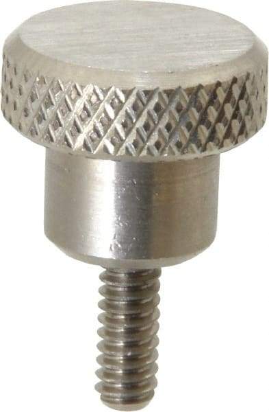Gibraltar - 3/4" Head, Knurled Knob - Threaded Stem, Stainless Steel - Apex Tool & Supply