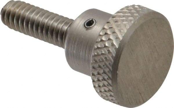 Gibraltar - 3/4" Head, Knurled Knob - Threaded Stem, Stainless Steel - Apex Tool & Supply
