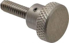 Gibraltar - 3/4" Head, Knurled Knob - Threaded Stem, Stainless Steel - Apex Tool & Supply