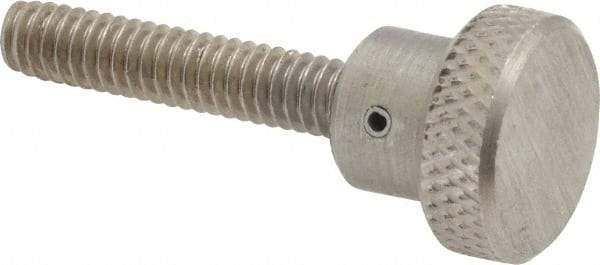 Gibraltar - 3/4" Head, Knurled Knob - Threaded Stem, Stainless Steel - Apex Tool & Supply
