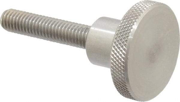 Gibraltar - 1-1/2" Head, Knurled Knob - Threaded Stem, Stainless Steel - Apex Tool & Supply
