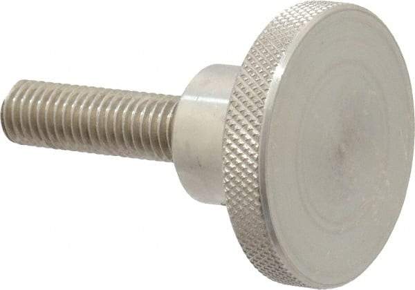 Gibraltar - 2" Head, Knurled Knob - Threaded Stem, Stainless Steel - Apex Tool & Supply