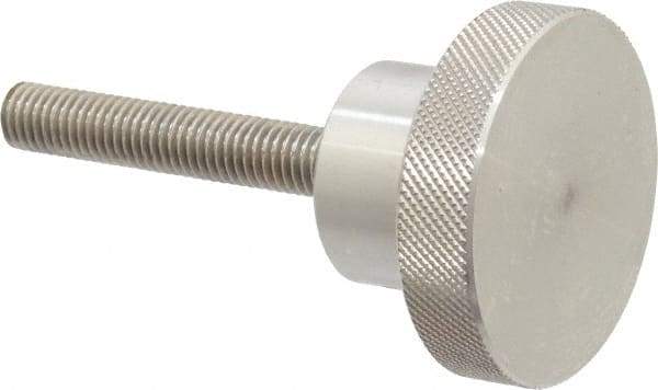 Gibraltar - 2-1/2" Head, Knurled Knob - Threaded Stem, Stainless Steel - Apex Tool & Supply