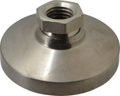 Gibraltar - 7400 Lb Capacity, 3/4-10 Thread, 1-1/2" OAL, Steel Stud, Tapped Pivotal Socket Mount Leveling Mount - 3" Base Diam, Steel Pad, 1-1/16" Hex - Apex Tool & Supply
