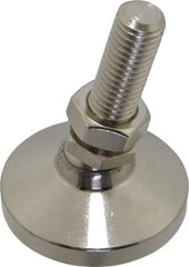 Gibraltar - 5/8-11 Bolt Thread, Studded Pivotal Stud Mount Leveling Pad & Mount - 6,000 Max Lb Capacity, 2-1/2" Base Diam - Apex Tool & Supply