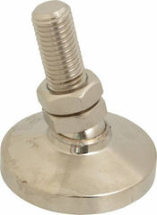 Gibraltar - 3/4-10 Bolt Thread, Studded Pivotal Stud Mount Leveling Pad & Mount - 7,400 Max Lb Capacity, 3" Base Diam - Apex Tool & Supply