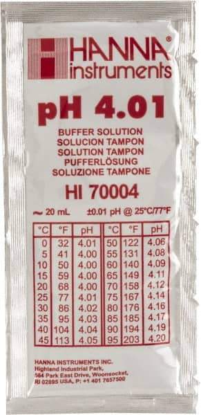 Hanna Instruments - 4.01% pH Range Buffer Pouch - 20 ml Pouches - Apex Tool & Supply