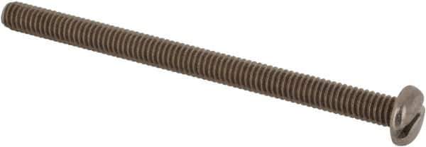 Value Collection - #8-32 UNC, 2-1/2" Length Under Head Slotted Drive Machine Screw - Pan Head, Grade 18-8 Stainless Steel, Uncoated, Without Washer - Apex Tool & Supply