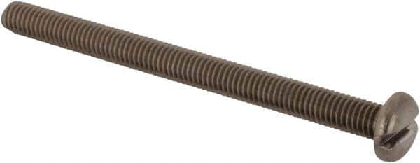 Value Collection - #10-32 UNF, 2-1/2" Length Under Head Slotted Drive Machine Screw - Pan Head, Grade 18-8 Stainless Steel, Uncoated, Without Washer - Apex Tool & Supply