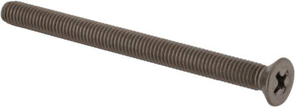 Value Collection - #10-32 UNF, 2-1/2" Length Under Head Phillips Drive Machine Screw - Flat Head, Grade 18-8 Stainless Steel, Uncoated, Without Washer - Apex Tool & Supply