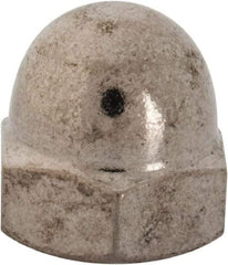 Value Collection - 5/16-24" UNF, 9/16" Width Across Flats, Uncoated, Stainless Steel Acorn Nut - 17/32" Overall Height, Grade 18-8 - Apex Tool & Supply