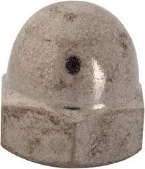 Value Collection - 3/8-24" UNF, 9/16" Width Across Flats, Uncoated, Stainless Steel Acorn Nut - 5/8" Overall Height, Grade 18-8 - Apex Tool & Supply