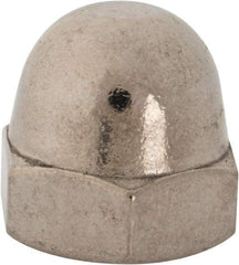Value Collection - 5/8-18" UNF, 9/16" Width Across Flats, Uncoated, Stainless Steel Acorn Nut - 17/32" Overall Height, Grade 18-8 - Apex Tool & Supply