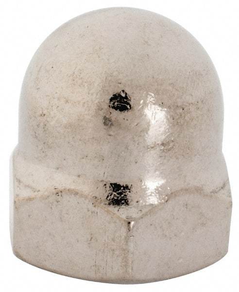 Value Collection - 3/4-10" UNC, 1-1/16" Width Across Flats, Uncoated, Stainless Steel Acorn Nut - 1-3/16" Overall Height, Grade 18-8 - Apex Tool & Supply