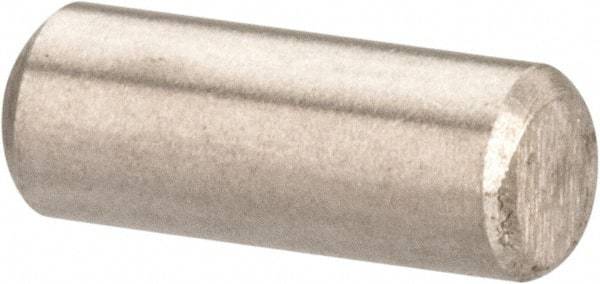 Value Collection - 3/32" Diam x 1/4" Pin Length 316 Stainless Steel Standard Dowel Pin - Bright Finish, 2 Beveled End - Apex Tool & Supply